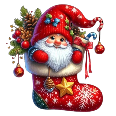 Télécharger Elfe festif avec ornements de Noël PNG En Ligne