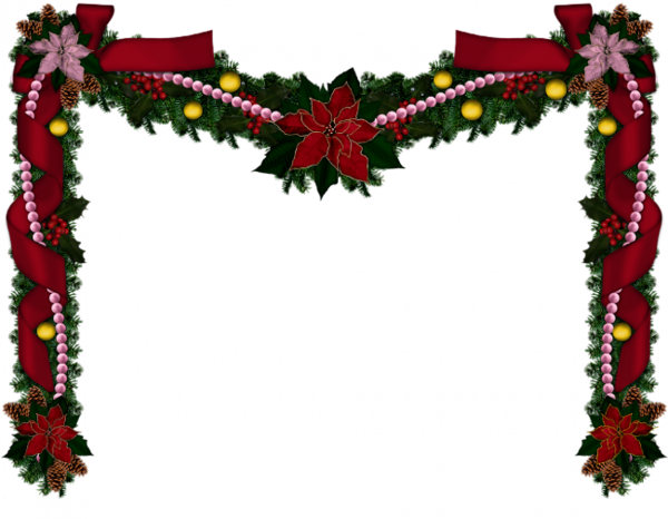 bordure de guirlande de Noël png