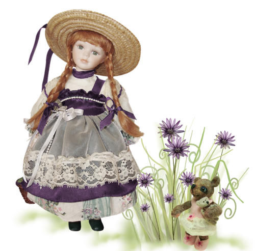 Poupée en Porcelaine de 40 Cm Figure dans la Lumière